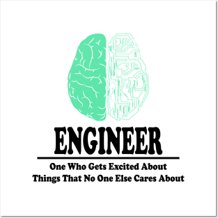 Engineer Brain Posters and Art